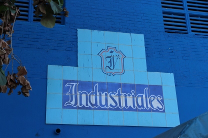 A sign for the Havana Industriales at the Estadio Latinoamericano.